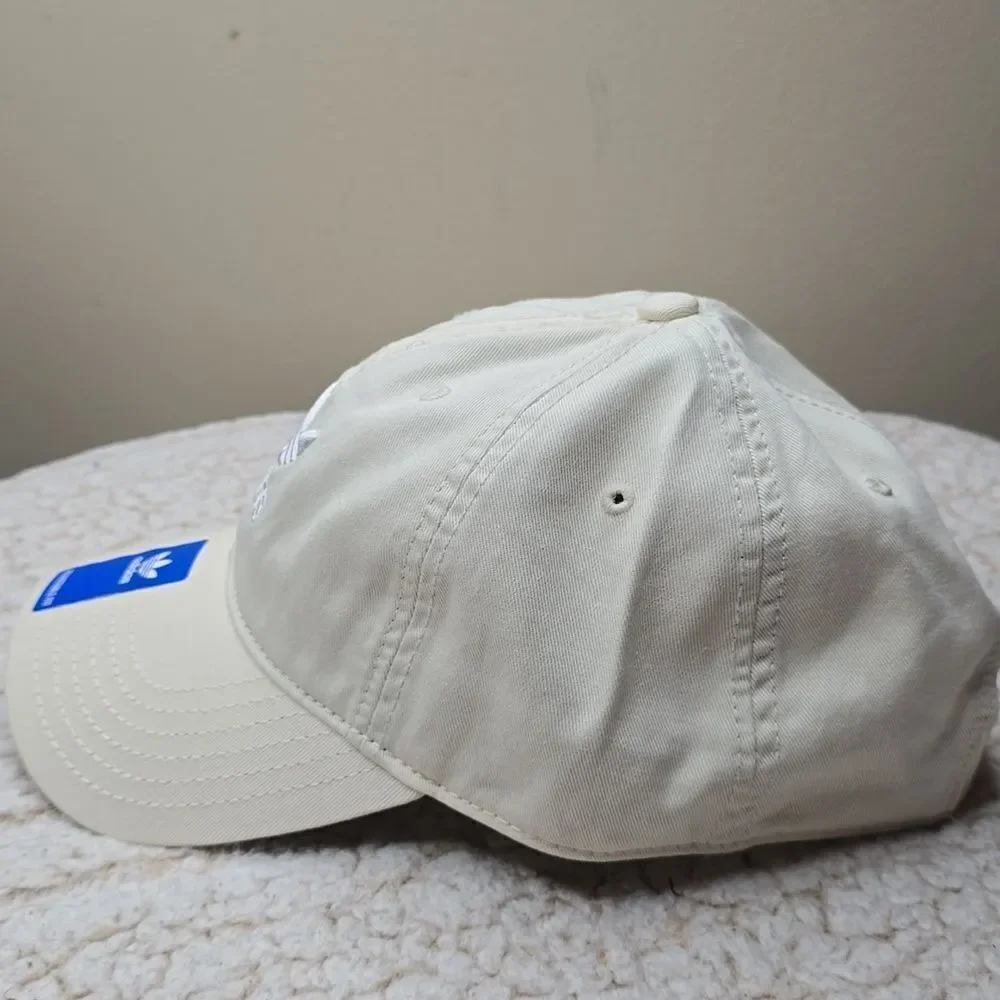 NWT Adidas Relaxed Strap-Back Hat White / Cream OS